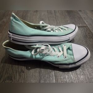 Converse Low Top Canvas Sneakers in Mint 6 Men 8 Women
